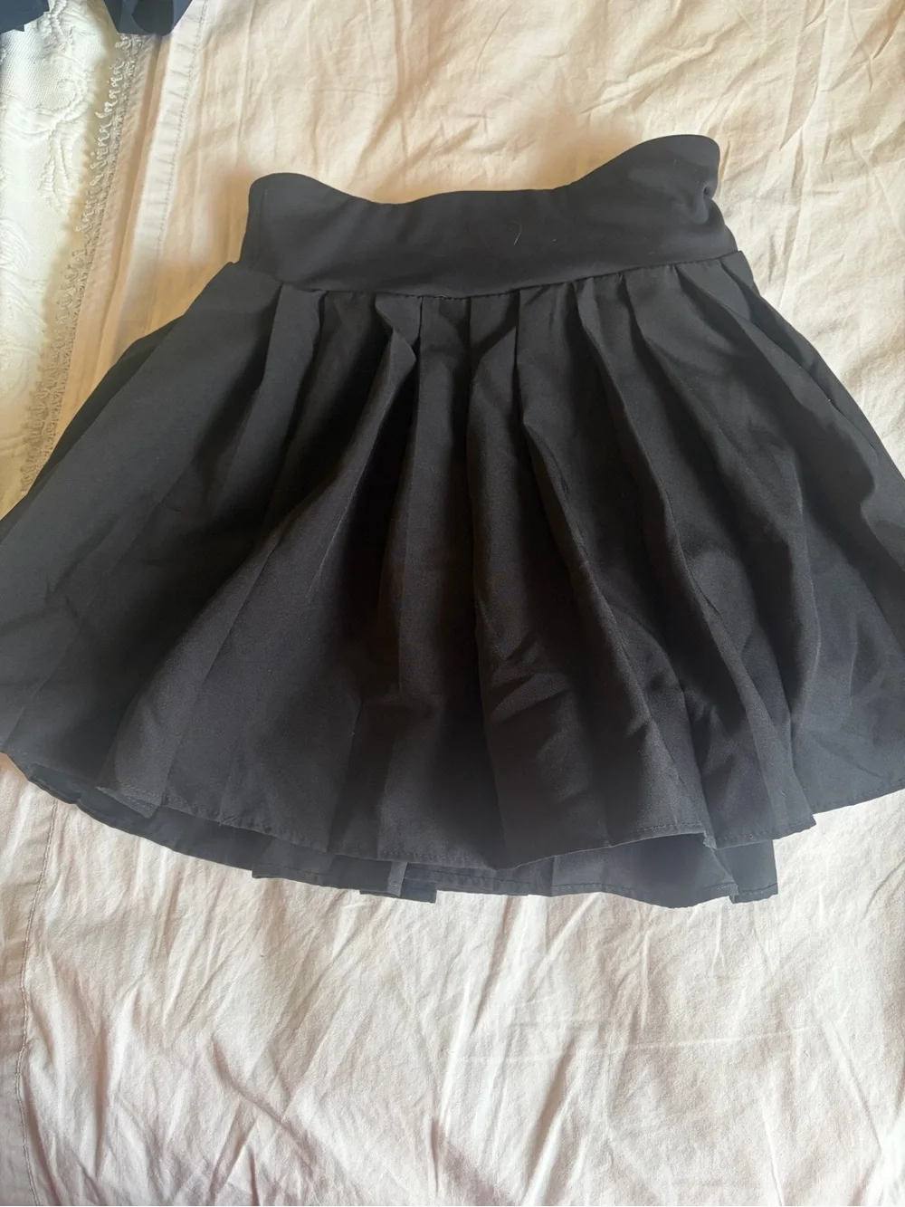 Old Navy Girls Black Pleated Flared Skirt